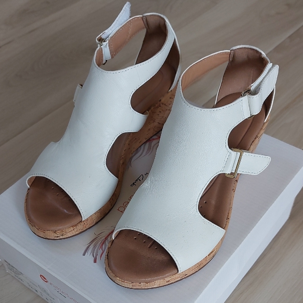 White Leather Women's Sandals